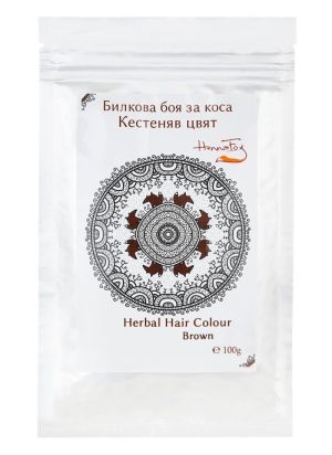 Билкова боя за коса - кестеняв цвят - HennaFox